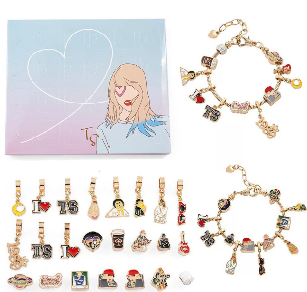 Taylor Swift Inspired – 24-Charm Bracelet Advent Calendar Set