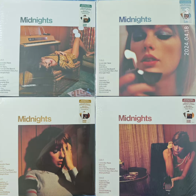 Taylor Swift – Midnights Signed Complete Colored Vinyl Set 4 x 2LP