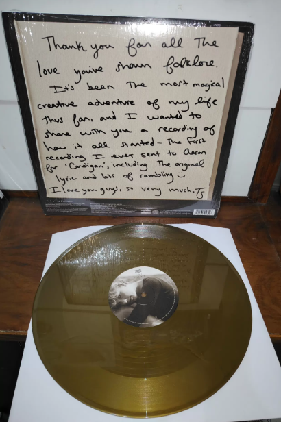 Taylor Swift – Cardigan + Songwriting Voice Memo Gold Vinyl 12" Single