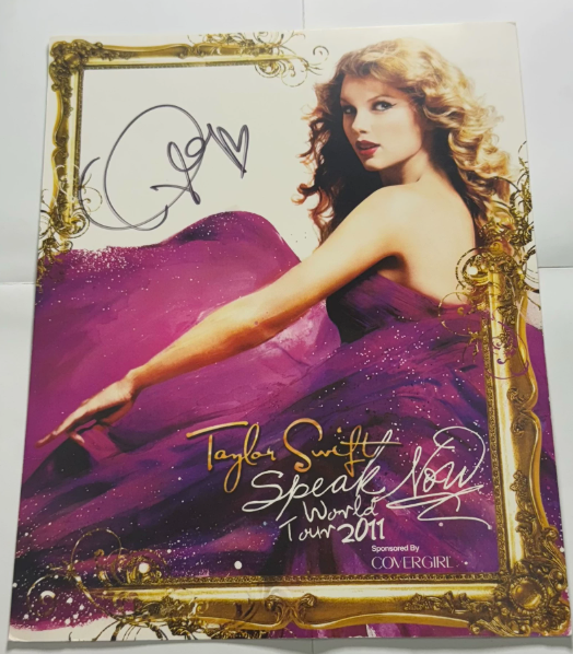 Taylor Swift – Speak Now World Tour 2011 Australia Signed Poster with Ticket Stub