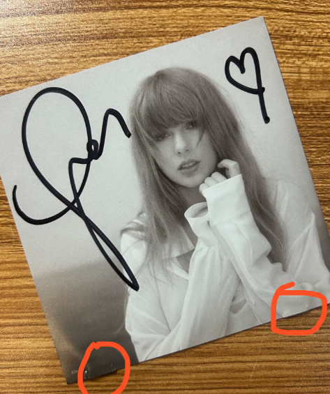 Taylor Swift – The Tortured Poets Department Signed Art Card with Heart