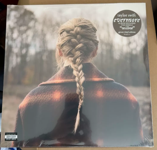 Taylor Swift – evermore Translucent Green Vinyl 2LP – Sealed with Sleeve Split