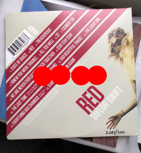 Taylor Swift – Red RSD US Clear Numbered Vinyl