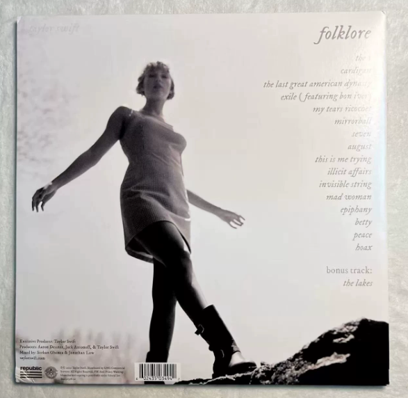 Taylor Swift – folklore “Running Like Water” Silver Vinyl 2LP NM/VG+