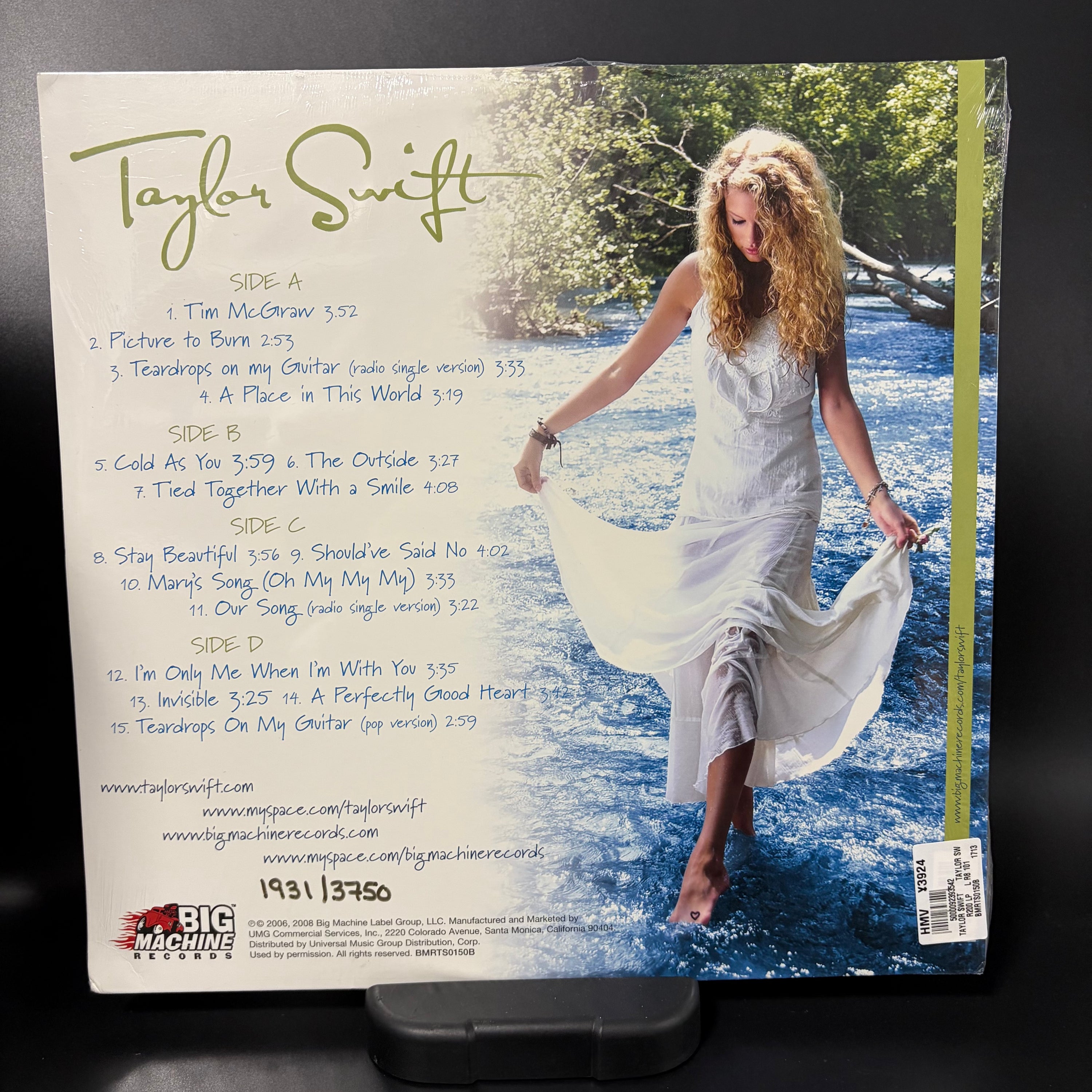 Taylor Swift Debut (RSD Exclusive Crystal Clear & Turquoise 2LP Vinyl, Limited Edition #1931, Brand New Unopened)