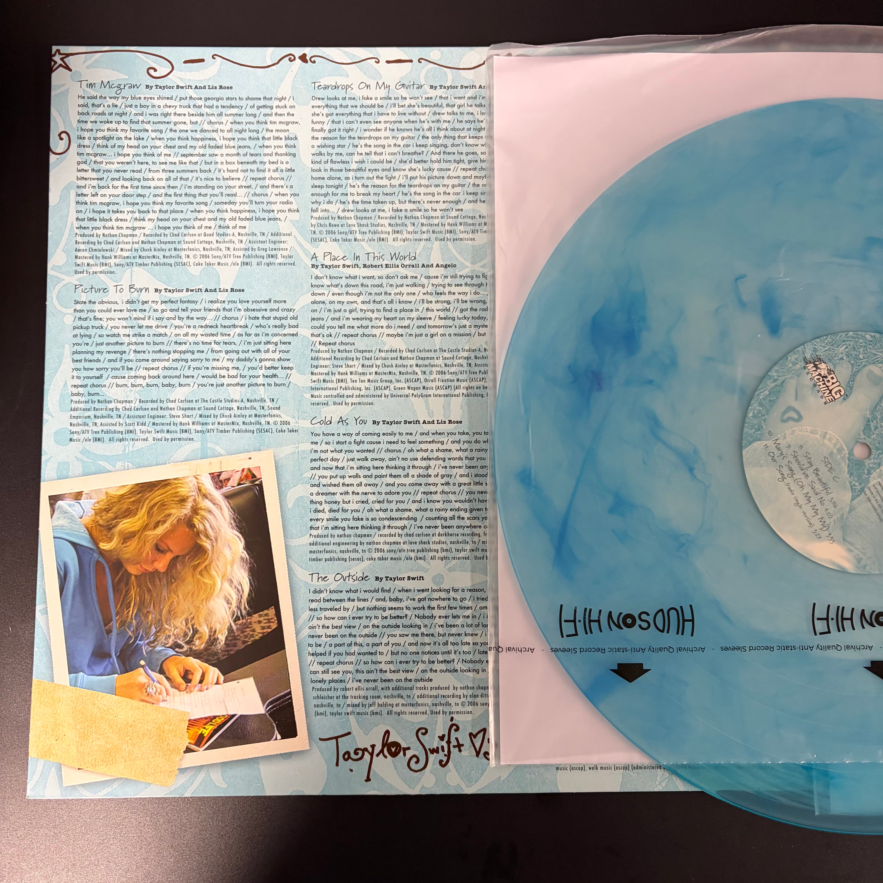 Taylor Swift Debut Self-Titled RSD Exclusive 2LP Vinyl (Crystal Clear & Turquoise, Opened Only)