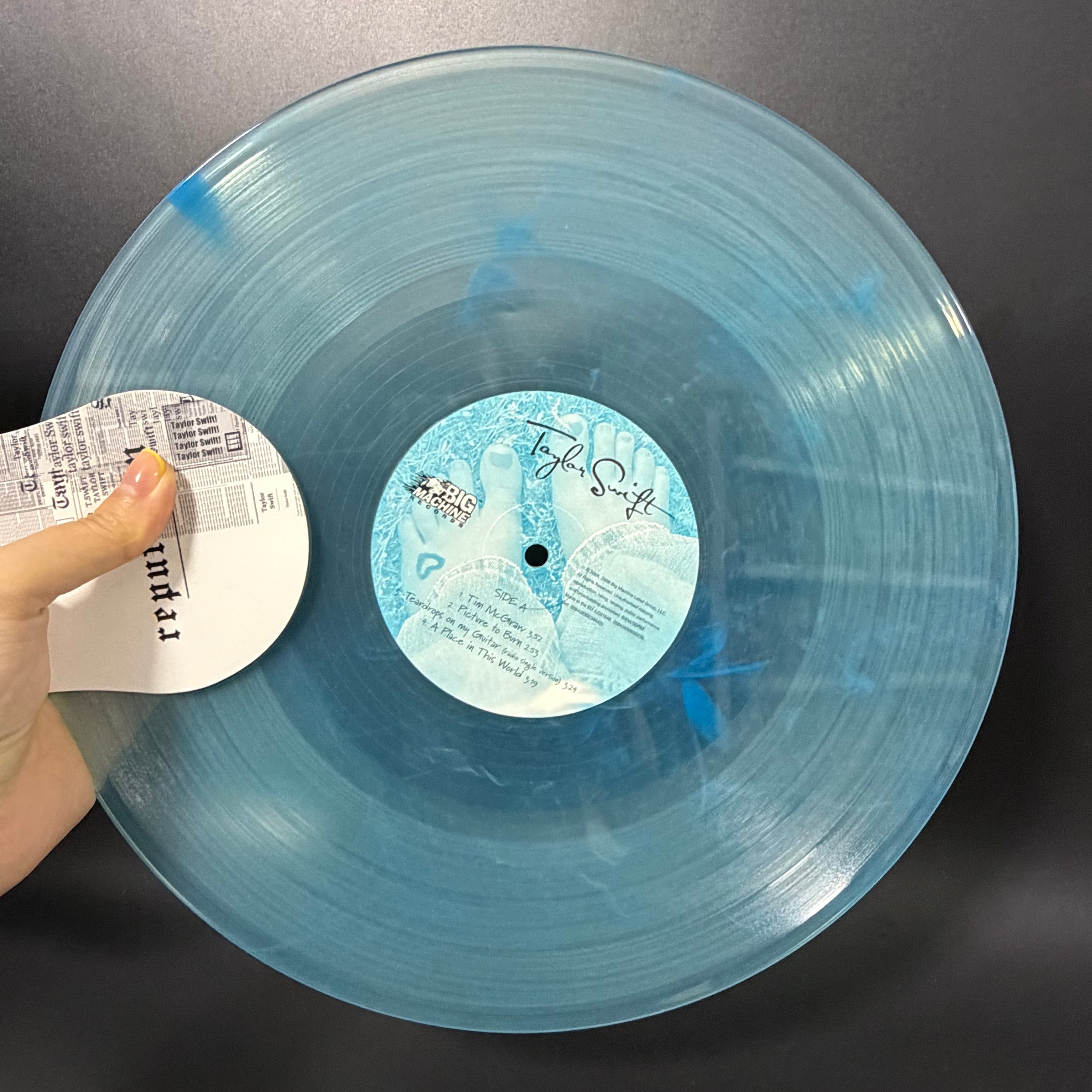 Taylor Swift Debut Self-Titled RSD Exclusive 2LP Vinyl (Crystal Clear & Turquoise, Opened Only)