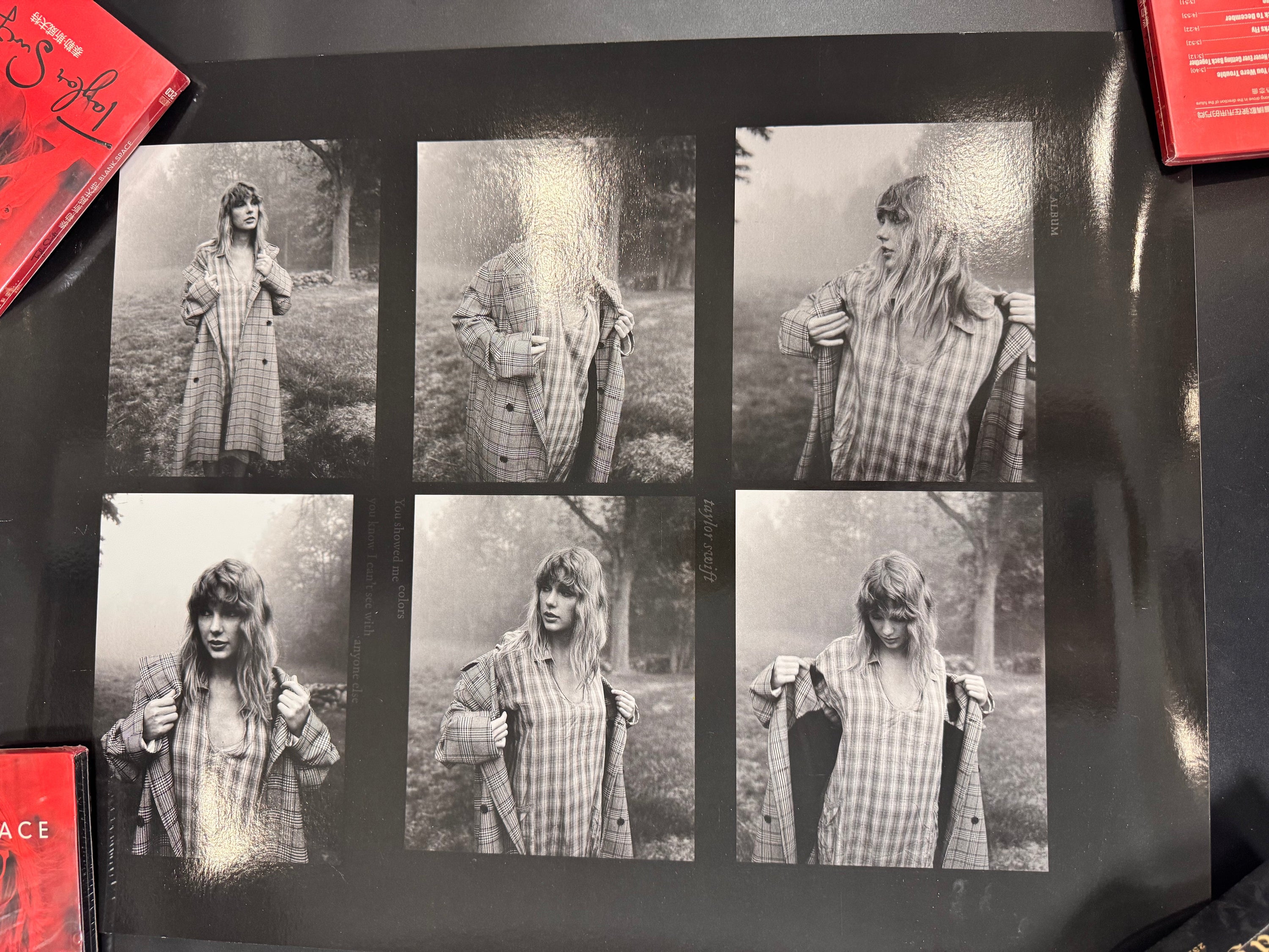 Taylor Swift Folklore 6 Shot Photo Poster Black & White Official Style