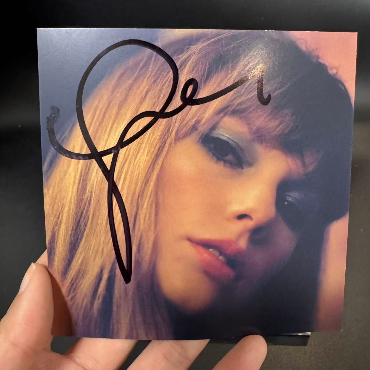 Taylor Swift Midnights Mahogany Edition Signed CD (Standard Signature, Opened on Side Only, New)