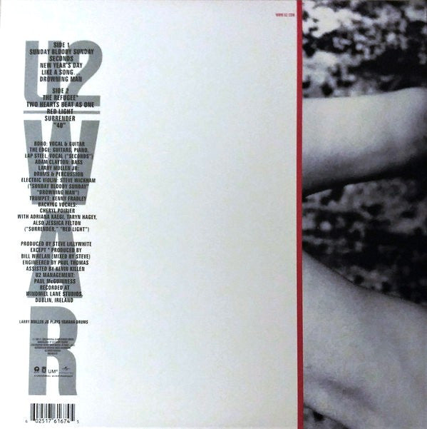 U2 : War (LP, Album, RE, RM, 180)