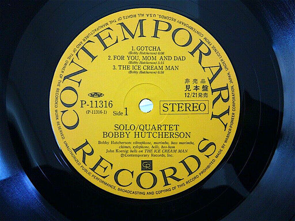 Bobby Hutcherson : Solo / Quartet (LP, Album, Promo, Dig)