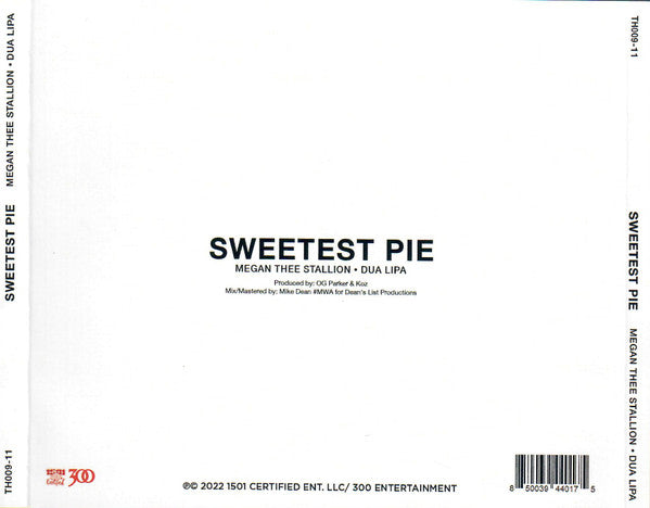 Megan Thee Stallion • Dua Lipa : Sweetest Pie (CDr, Single)
