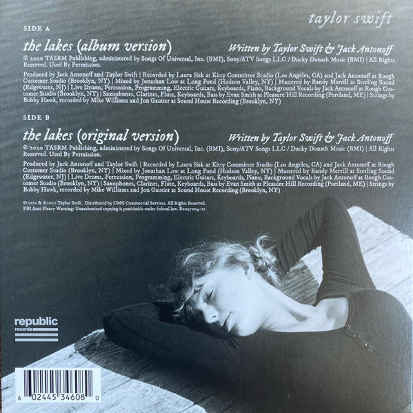 Taylor Swift : The Lakes (7", RSD, Single, Cle)