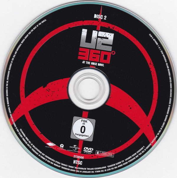 U2 : U2360° At The Rose Bowl (Box, Comp, Ltd, Sup + 2xDVD-V, NTSC + Blu-ray + 7")