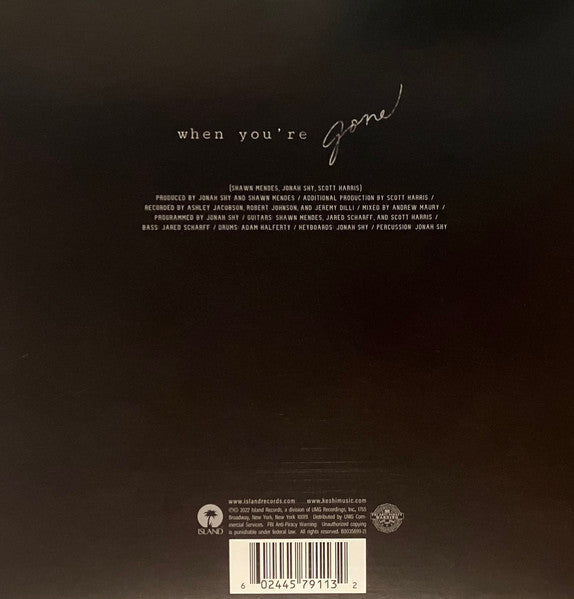 Shawn Mendes : When You're Gone  (7", Single, Ltd, Ora)