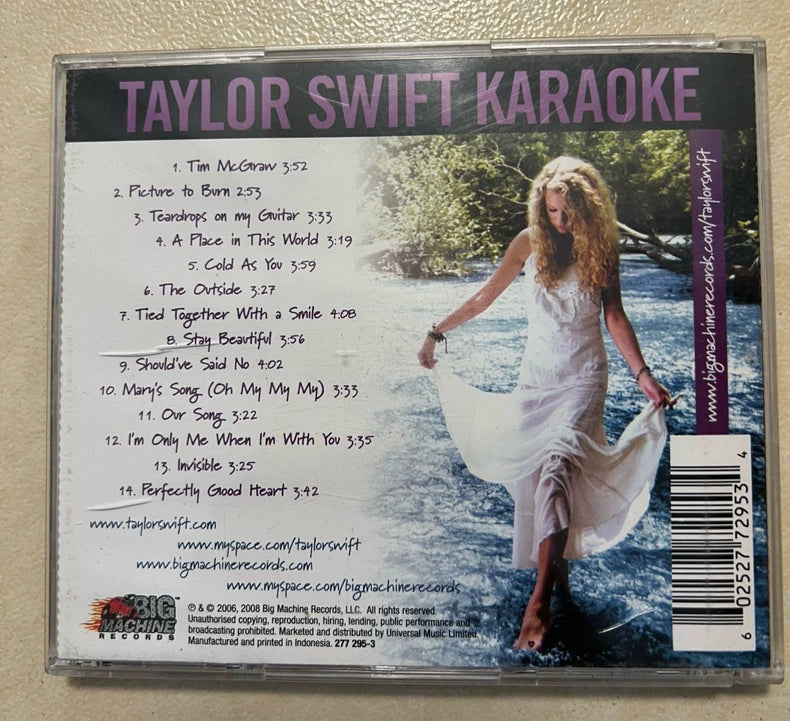 Taylor Swift Debut Indonesian Karaoke CD – Rare Edition, Cracked Case