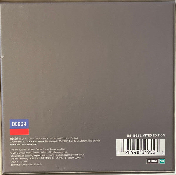 Wilhelm Backhaus : The Complete Decca Recordings (Box, Comp, Ltd + 38xCD, Comp, Mono, RM)