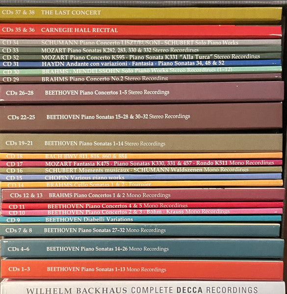 Wilhelm Backhaus : The Complete Decca Recordings (Box, Comp, Ltd + 38xCD, Comp, Mono, RM)