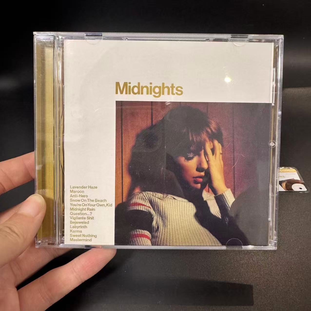 Taylor Swift Midnights Mahogany Edition Signed CD (Standard Signature, Opened on Side Only, New)