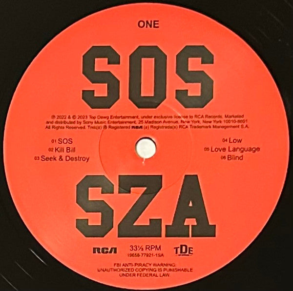SZA (2) : SOS (2xLP, Album, Mem)