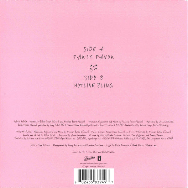 Billie Eilish : Party Favor (7", Single, RE, Pin)