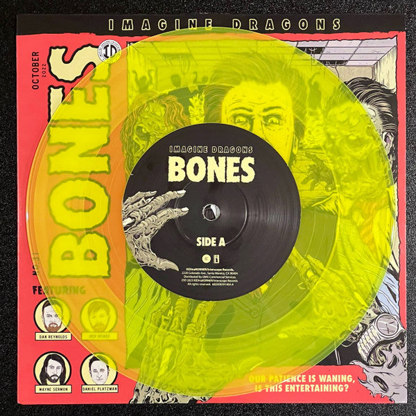Imagine Dragons, twocolors : Bones - Single  (7", Single)