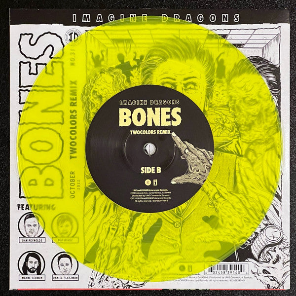 Imagine Dragons, twocolors : Bones - Single  (7", Single)