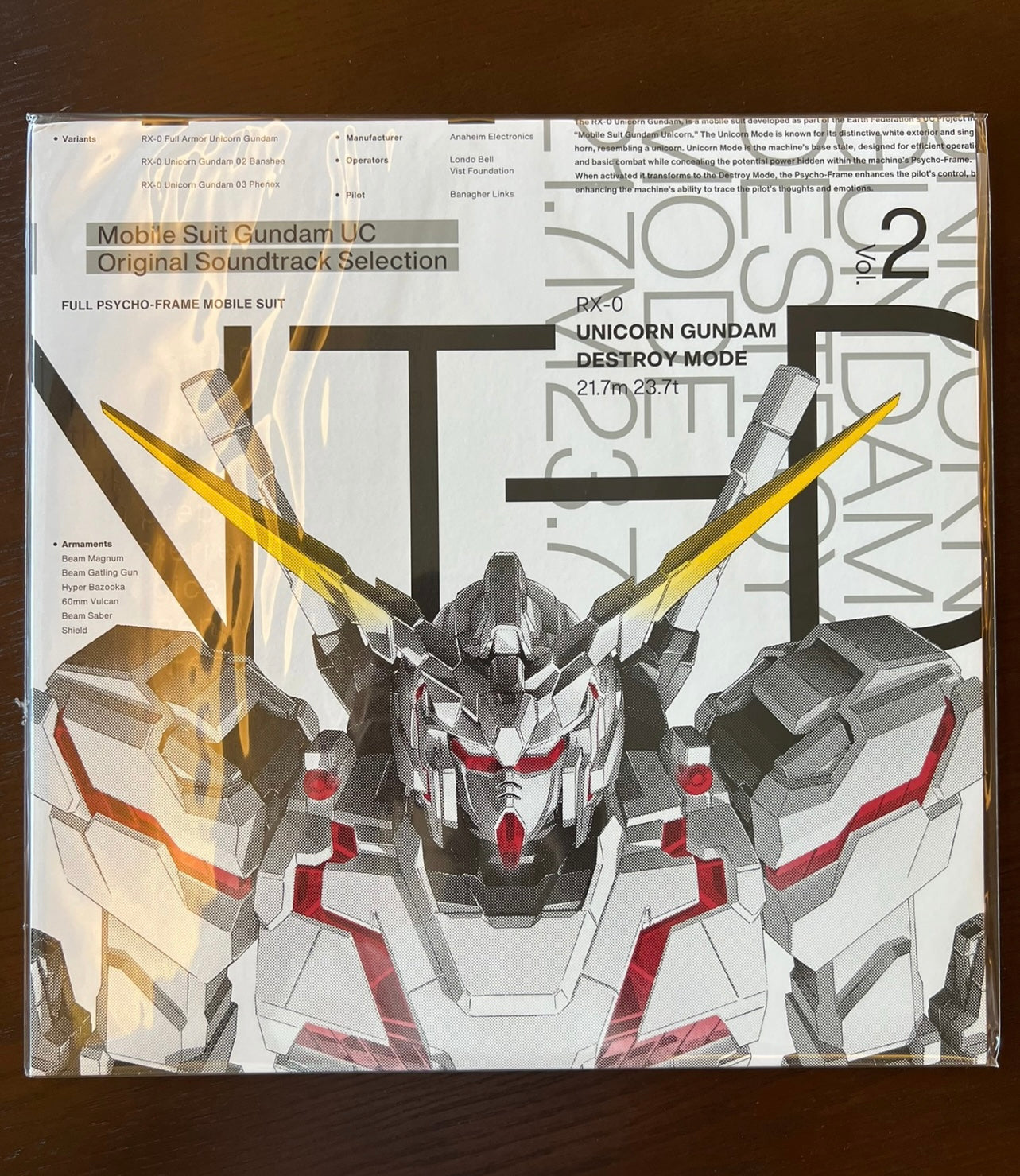 Mobile Suit Gundam Unicorn Original Soundtrack Vol.2 Colored Vinyl