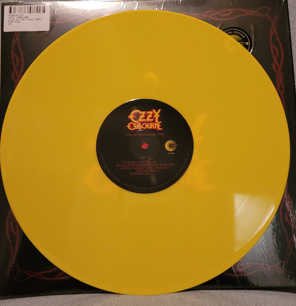 Ozzy Osbourne : Live in Montreal 1981 Featuring Randy Rhoads (LP, Album, S/Edition, Unofficial, Yel)