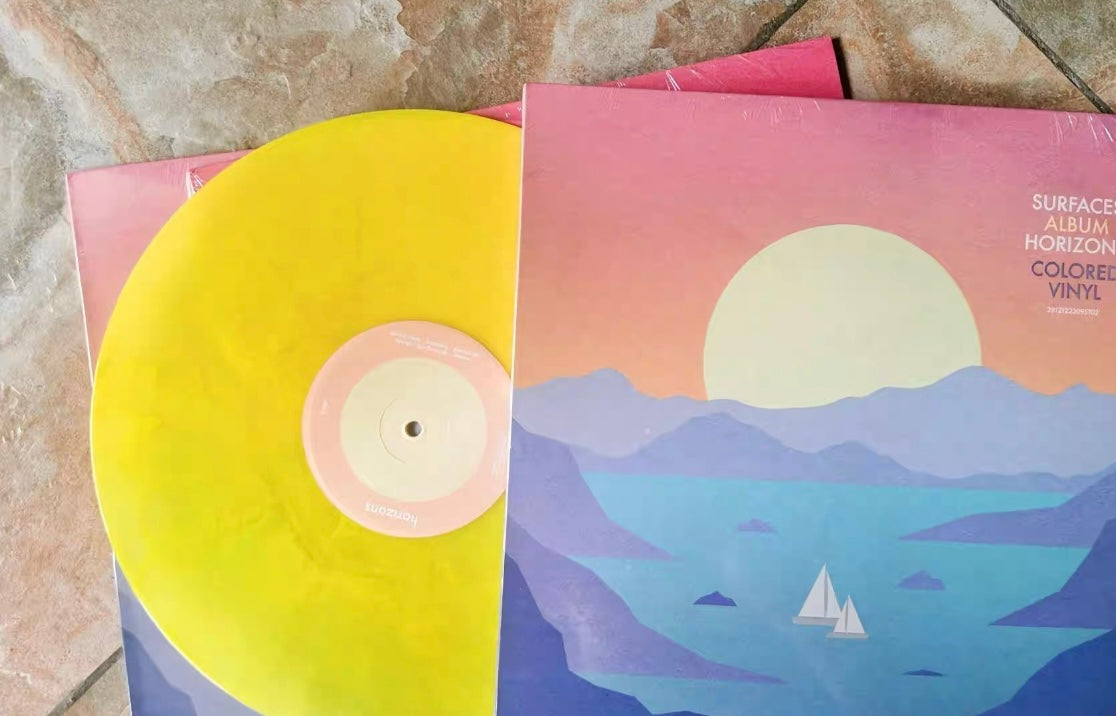 Surfaces Horizons limited edition marble yellow vinyl LP (with shipping wear, random)