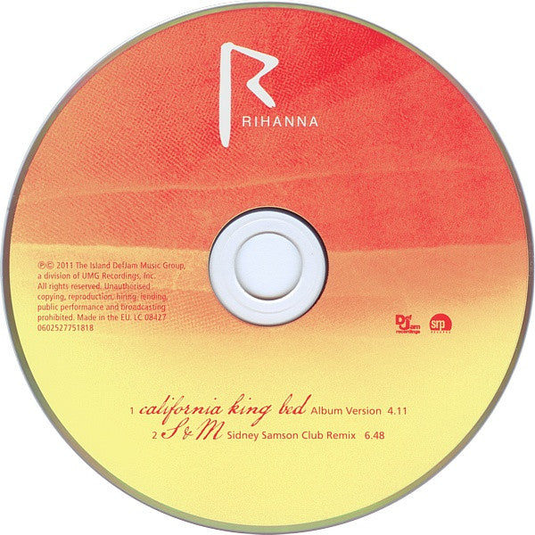 Rihanna : California King Bed (CD, Single)
