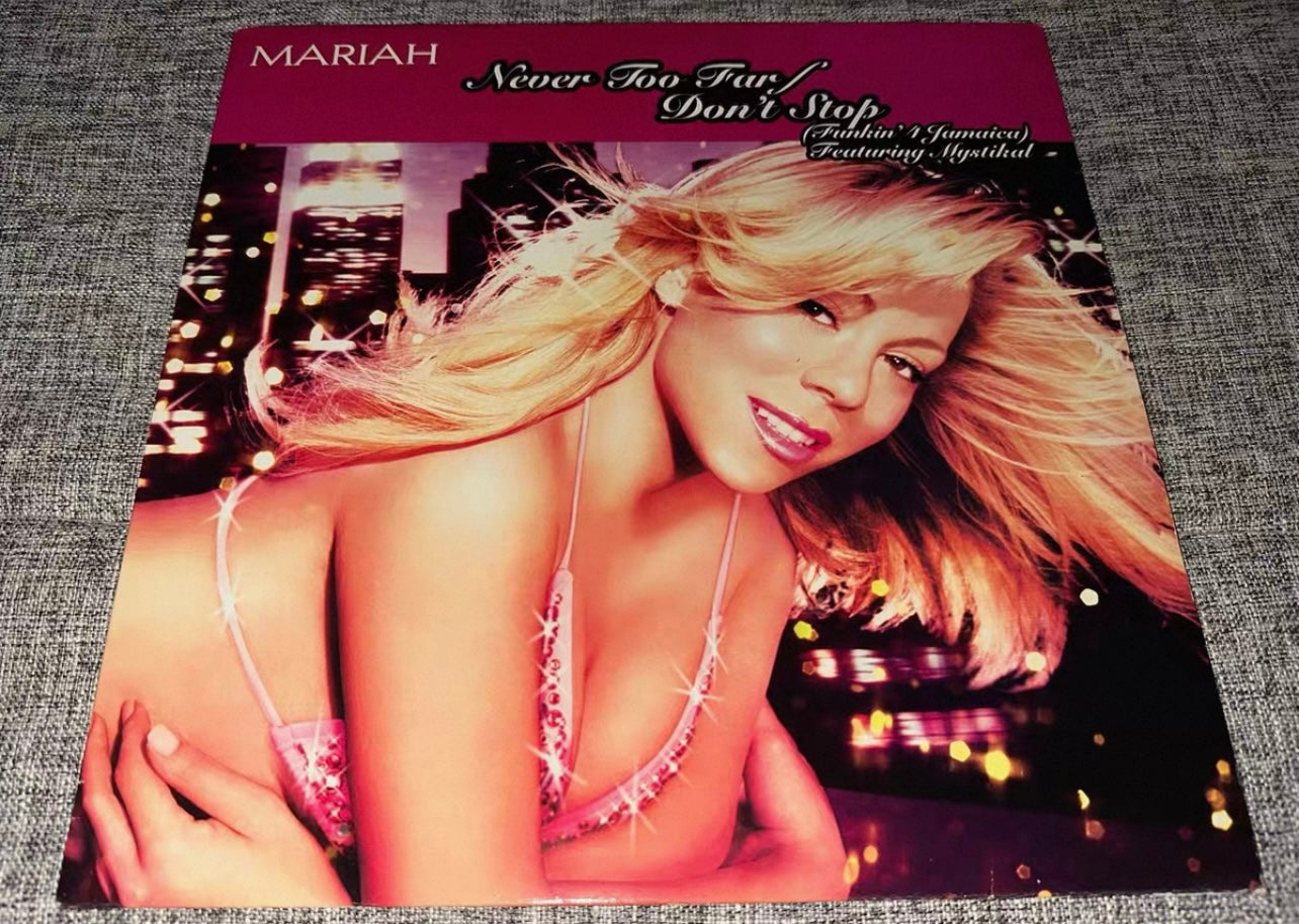 Mariah Carey *Never Too Far / Don’t Stop* Limited Vinyl Single (Glitter Era, EX/NM)