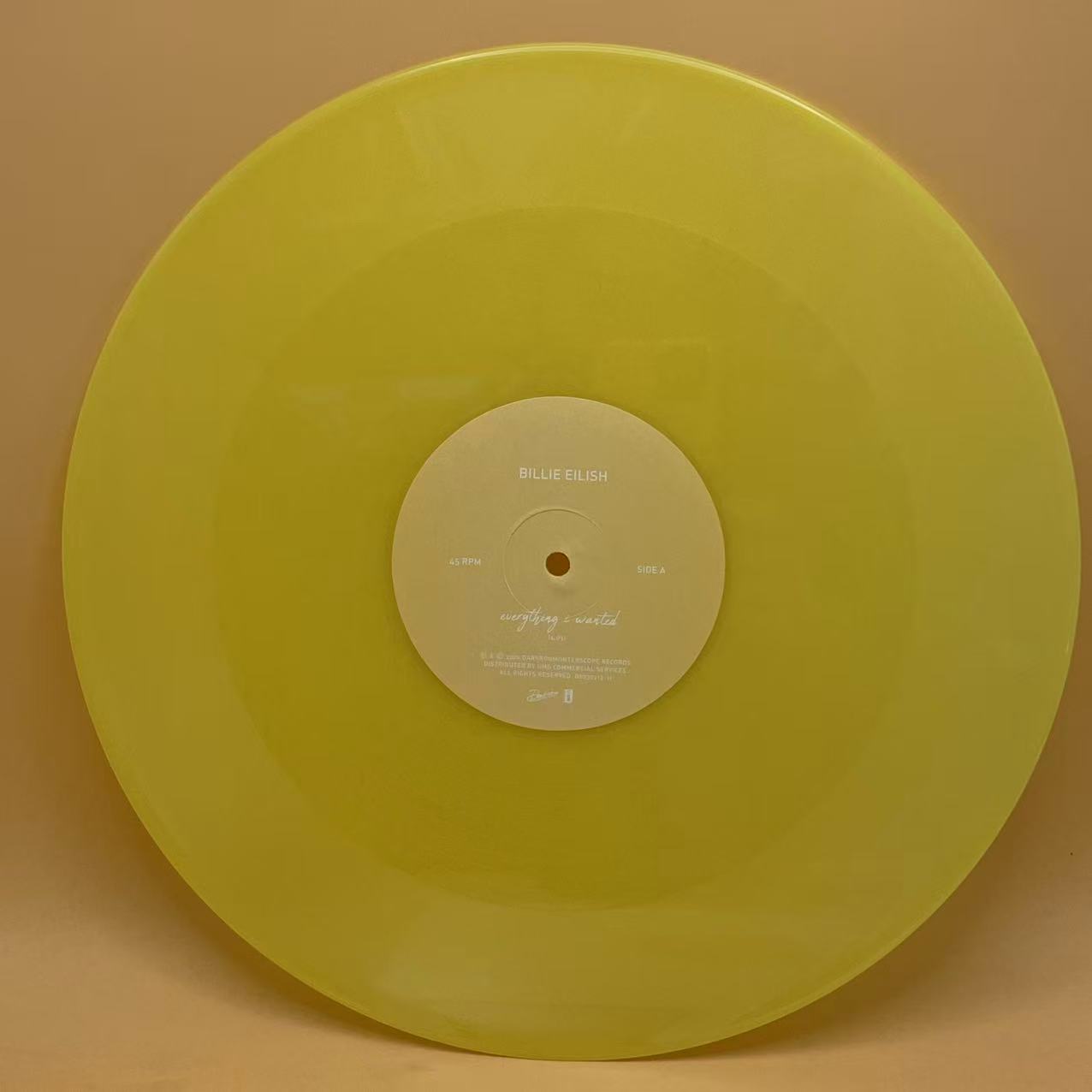 Billie Eilish - Everything I Wanted (12", S/Sided, Single, Etch, Ltd, Yel)