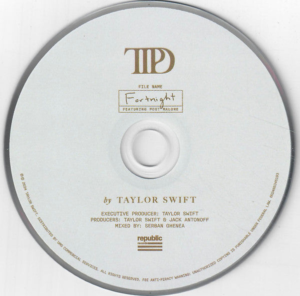 Taylor Swift Featuring Post Malone : Fortnight (CD, Single)
