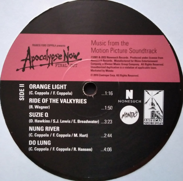 Carmine Coppola & Francis Coppola*, Various : Apocalypse Now Final Cut (Music From The Motion Picture) (12", Gre + 12", Ora + Album, RE, RM, 140)