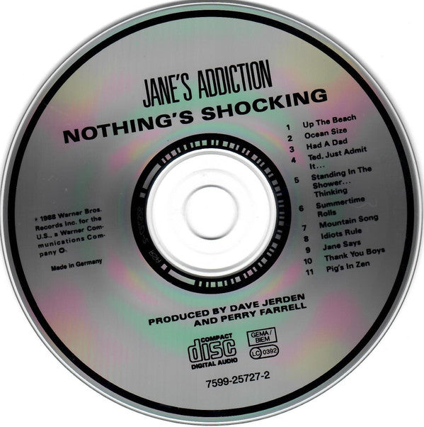 Jane's Addiction : Nothing's Shocking (CD, Album, RE)