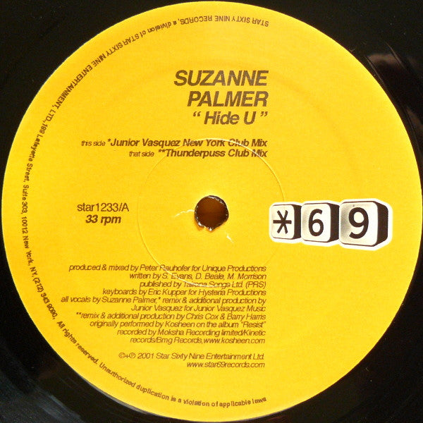 Suzanne Palmer : Hide U  (12")