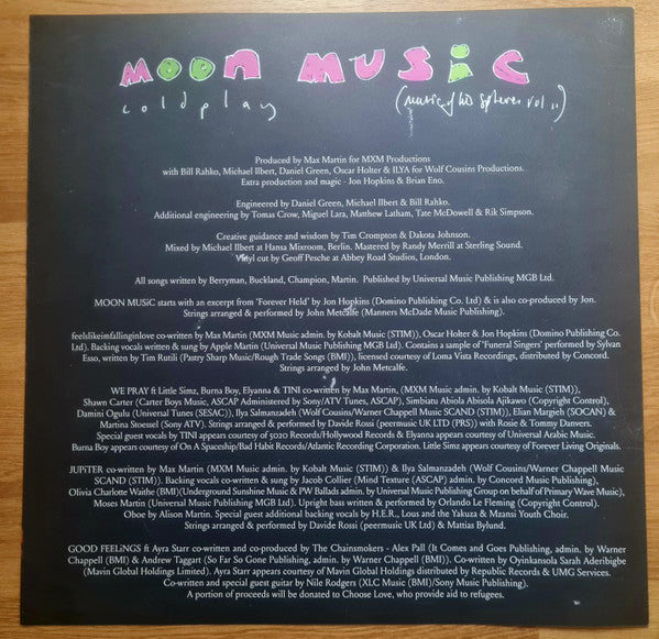 Coldplay : Moon Music  (LP, Album, Ltd, Num, Pic, Zoe)