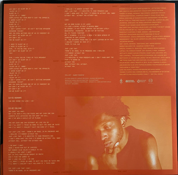 Gallant : Sweet Insomnia (LP, Album)