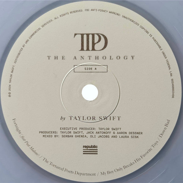 Taylor Swift : The Tortured Poets Department (The Anthology) (LP, Cle + LP, Gre + LP, Dar + LP, Gol + Album)