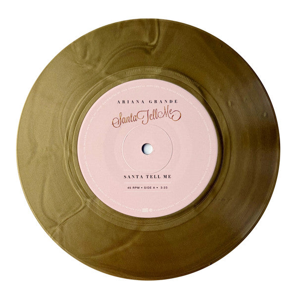 Ariana Grande : Santa Tell Me (7", Single, Gol)