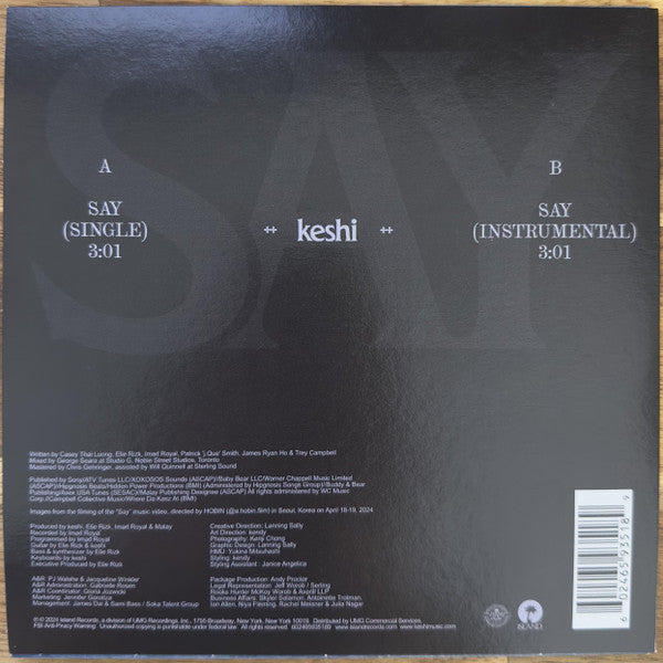 keshi : Say (7", Single)