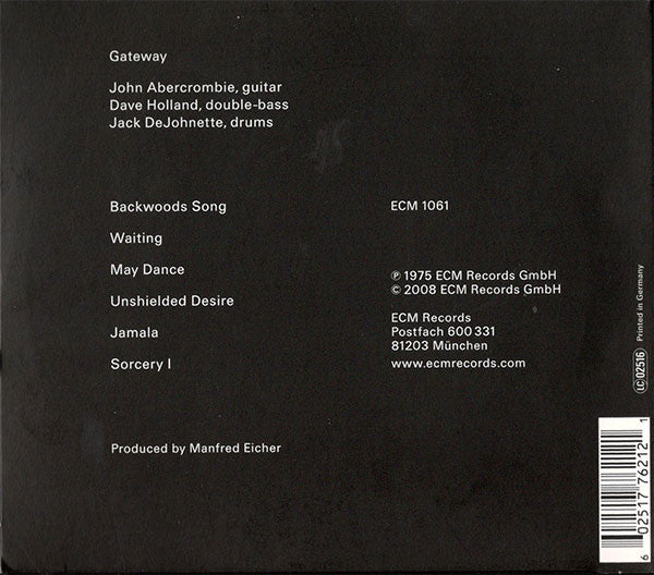John Abercrombie, Dave Holland, Jack DeJohnette : Gateway (CD, Album, RE, Car)