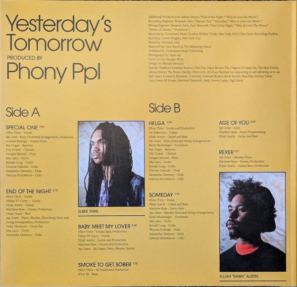 Phony Ppl : Yesterday's Tomorrow (2xLP, Album, Ltd, Yel)