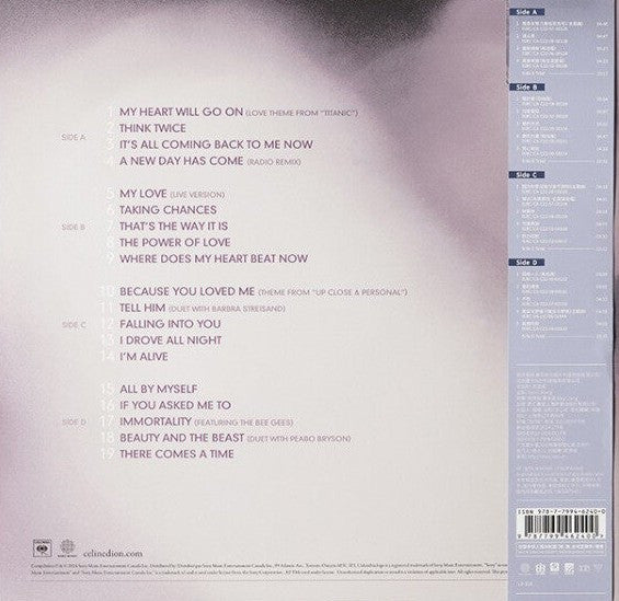 席琳·迪翁* = Celine Dion* : My Love Essential Collection = 席琳·迪翁挚爱 世纪情歌金选 (2xLP, Comp, Ltd, Num, RE, Cle)