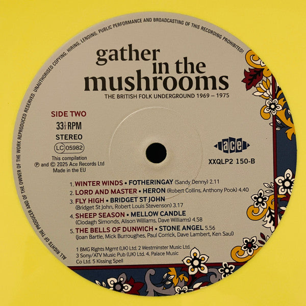 Various : Gather In The Mushrooms (The British Folk Underground 1969 - 1975) (2xLP, Comp, Ltd, Num, Yel)