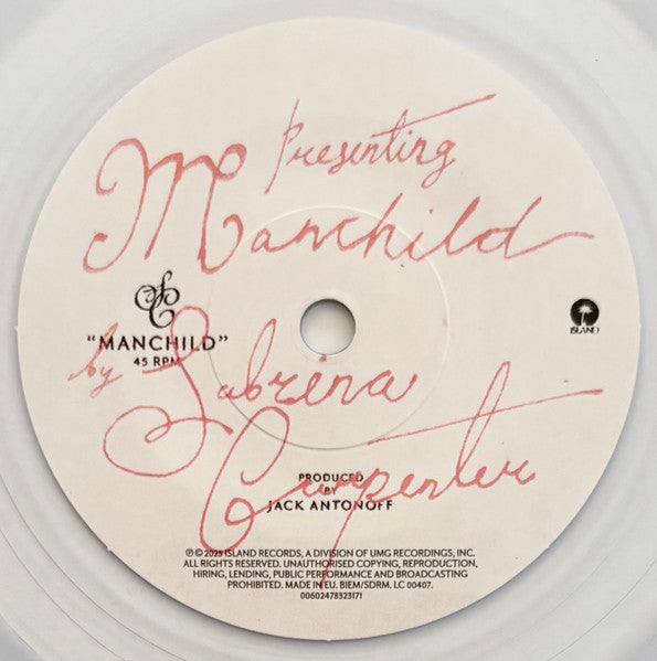 Sabrina Carpenter : Manchild (7", Single, Cle)