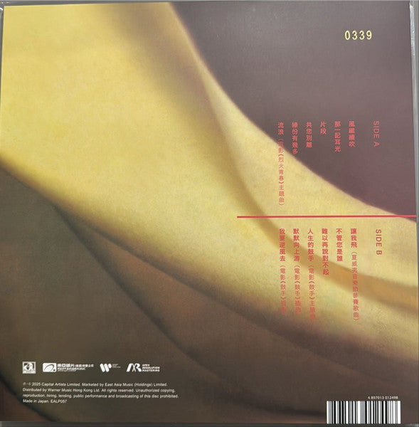 張國榮* : 風繼續吹 (LP, Album, Num, RE, col)