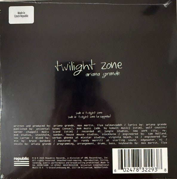 Ariana Grande : Twilight Zone (7", Single, Ltd, Cle)