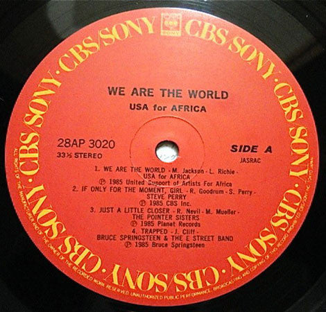 USA For Africa : We Are The World (LP, Album, Gat)
